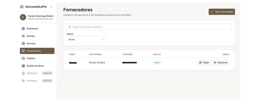 Fornecedores